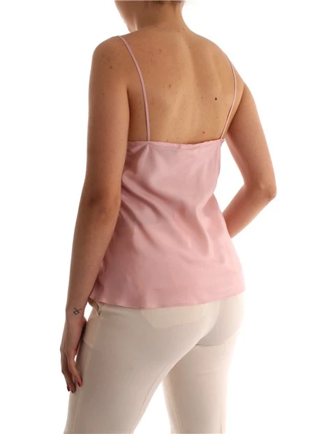 TOP FLUIDO IN PIZZO DONNA ROSA