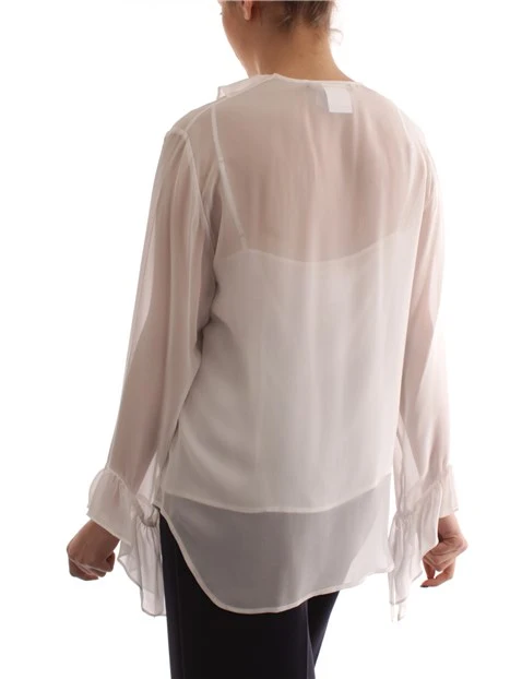 BLUSA IN SETA MORBIDA DONNA BIANCO