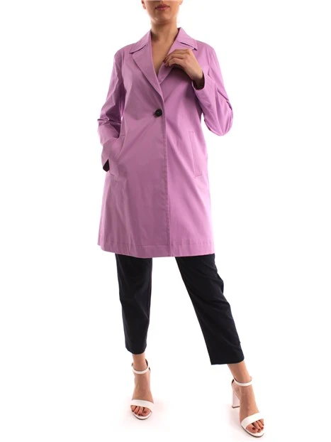 TRENCH CON BOTTONE SINGOLO DONNA LILLA