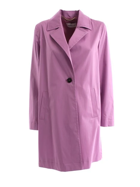 TRENCH CON BOTTONE SINGOLO DONNA LILLA