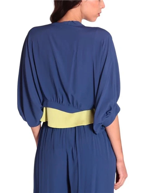 COPRISPALLE MISTO SETA DONNA BLU