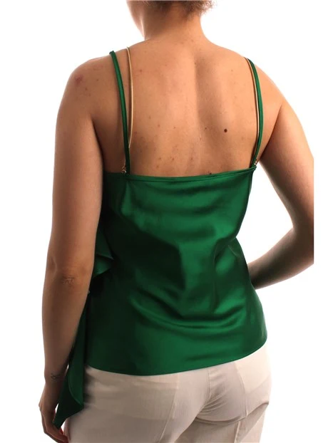 TOP CON SPALLINE DORATE DONNA VERDE