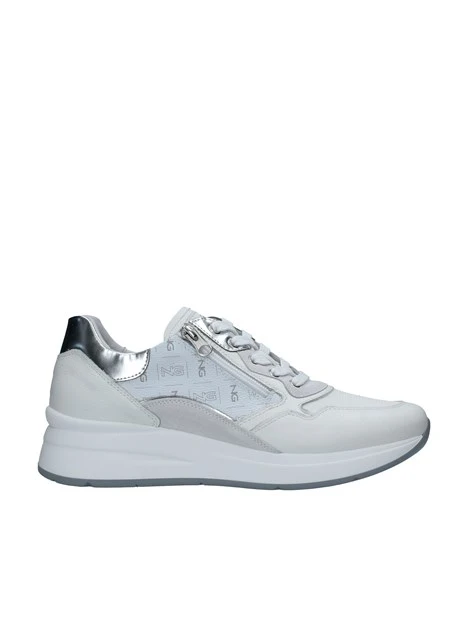 SNEAKERS CON ZIP LATERALE DONNA BIANCO