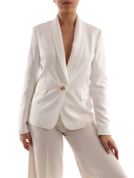 GIACCA BLAZER MONOPETTO DONNA BIANCO