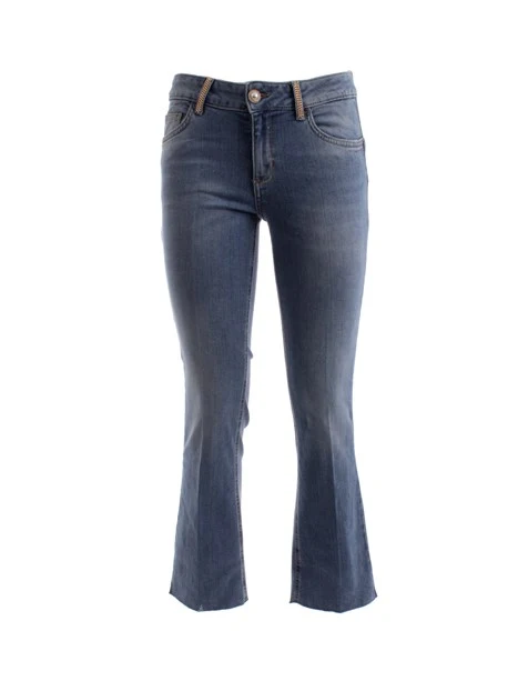 JEANS A ZAMPA DONNA BLU