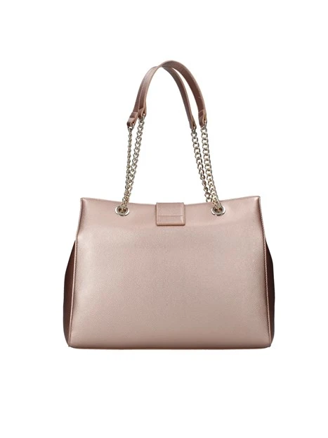 BORSA A SPALLA GRANDE METALLIZZATA  DONNA ROSA