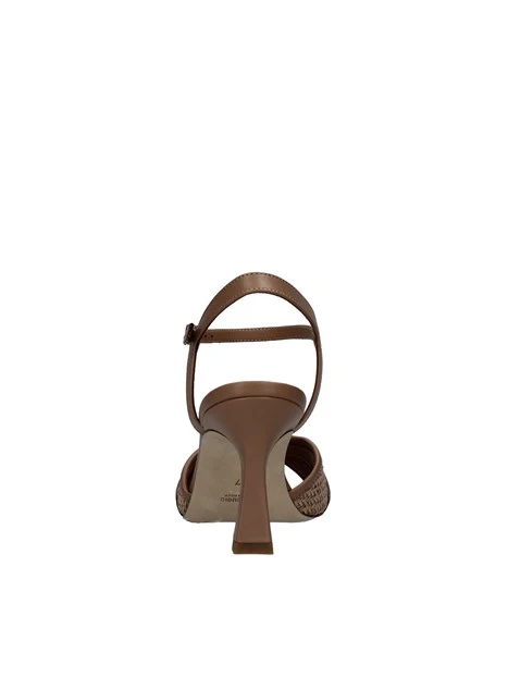 SANDALI TACCO ALTO CON INSERTO INTRECCIATO DONNA BEIGE