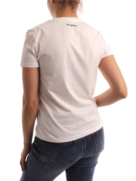 T-SHIRT CON CUORE PACE DONNA BIANCO