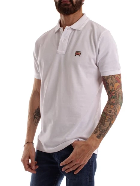 POLO IN COTONE CON LOGO UOMO BIANCO