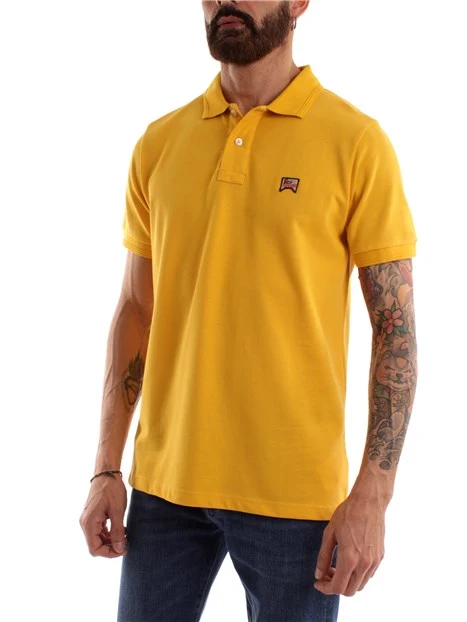 POLO IN COTONE CON LOGO UOMO GIALLO