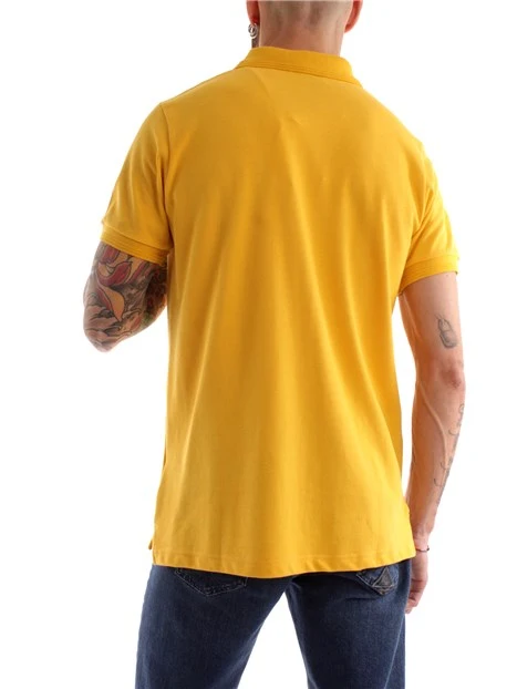 POLO IN COTONE CON LOGO UOMO GIALLO