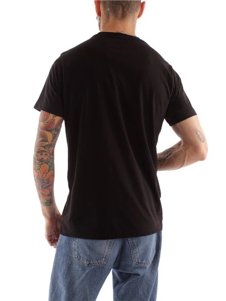 T-SHIRT CON LOGO SUL FONDO UOMO NERO