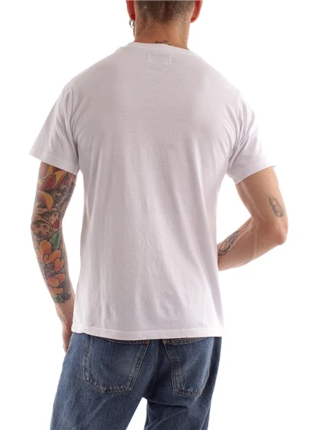 T-SHIRT CON LOGO BICOLORE UOMO BIANCO