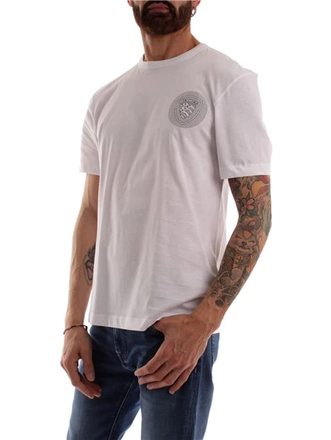 T-SHIRT CON LOGO SUL PETTO UOMO BIANCO