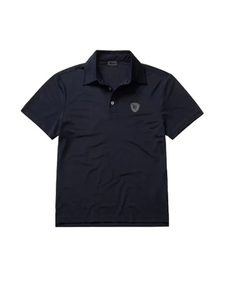 POLO CON SCUDO UOMO BLU