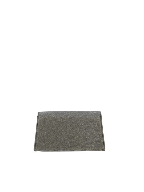 POCHETTE GLITTERATA CON TRACOLLA DONNA GRAPHITE