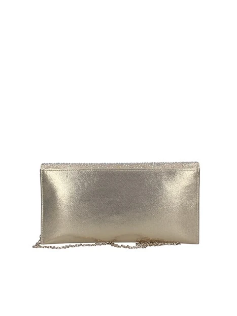 POCHETTE RETTANGOLARE STRASS DONNA ORO