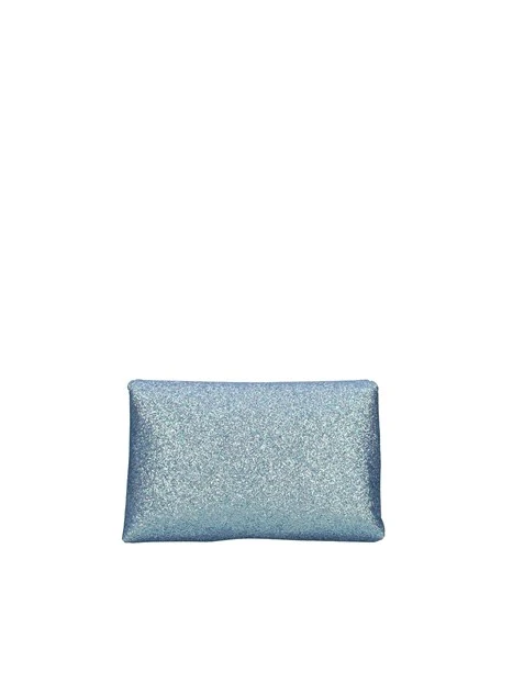 POCHETTE GLITTERATA CON INTRECCIO DONNA CELESTE