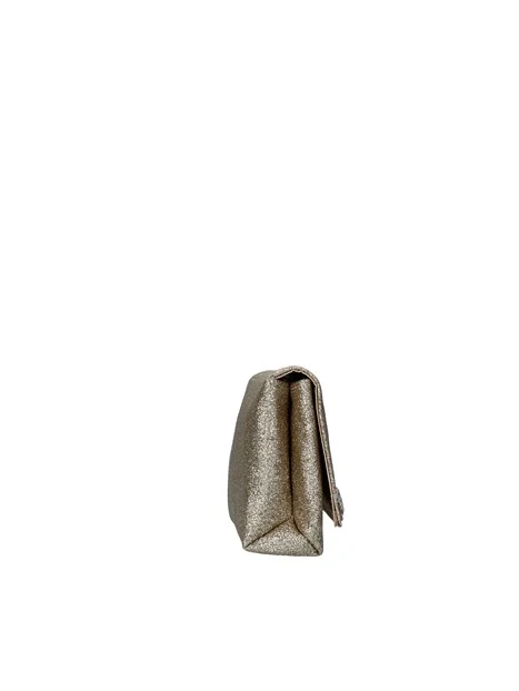 POCHETTE GLITTERATA CON INTRECCIO DONNA ORO