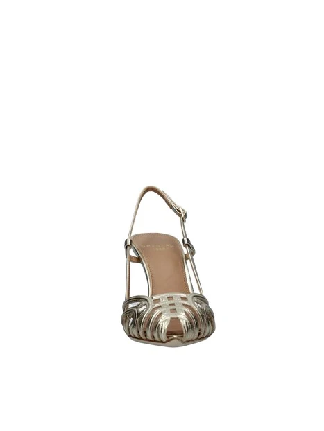 SLINGBACK LAMINATE CON INTRECCIO DONNA ORO