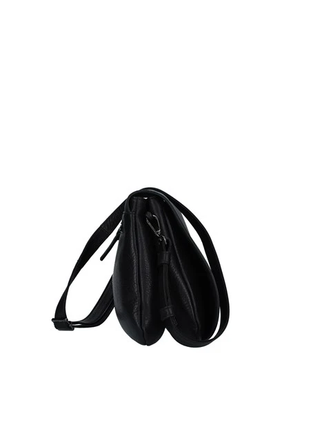 BORSA A TRACOLLA CON LOGO DONNA NERO