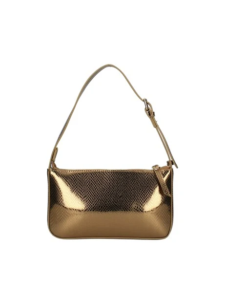 BORSA A SPALLA EFFETTO METALLIZZATO DONNA BRONZO