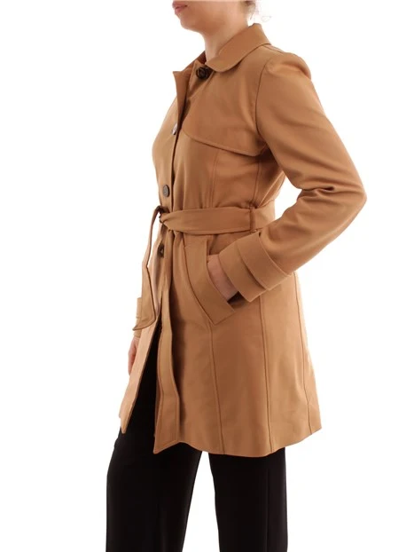 TRENCH MONOPETTO DONNA BEIGE