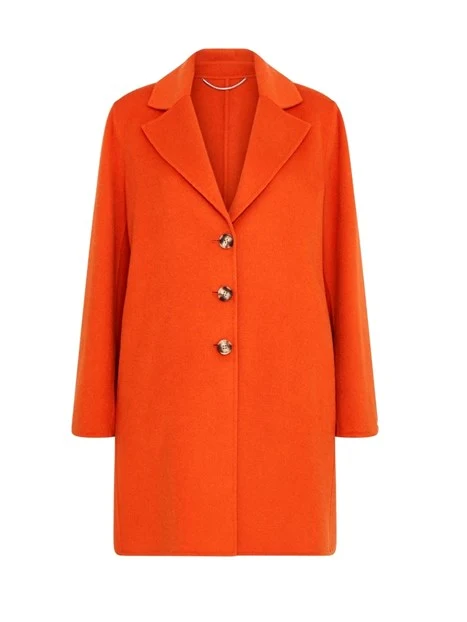 CAPPOTTO LUNGO MONOPETTO DONNA ARANCIO