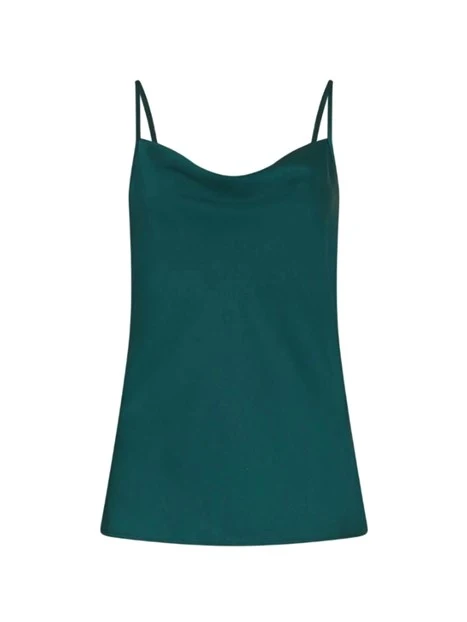 TOP IN RASO MORBIDO DONNA VERDE