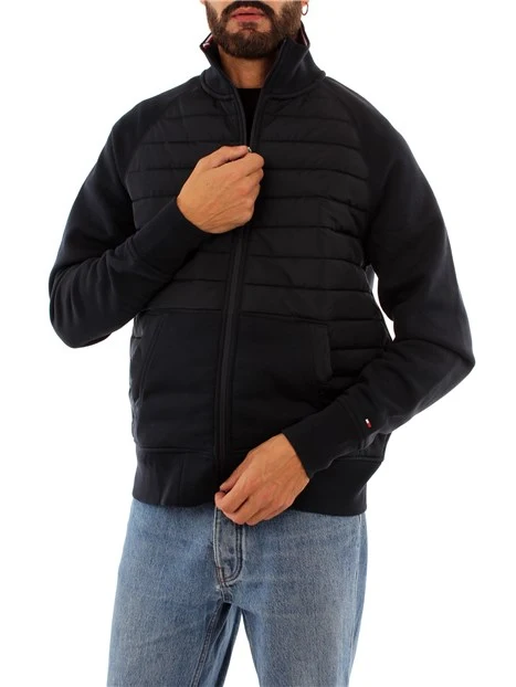 FELPA CON ZIP IMBOTTITO FRONTALMENTE UOMO BLU