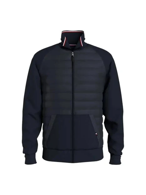 FELPA CON ZIP IMBOTTITO FRONTALMENTE UOMO BLU