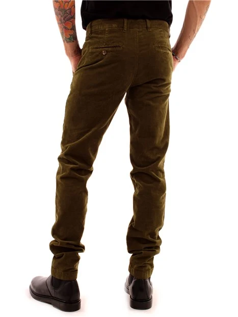 PANTALONI CHINO SLIM UOMO VERDE