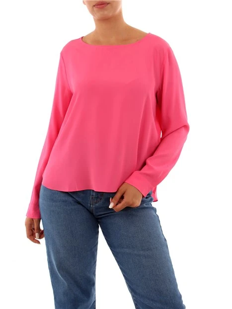 BLUSA IN MISTO SETA DONNA ROSA SHOCKING