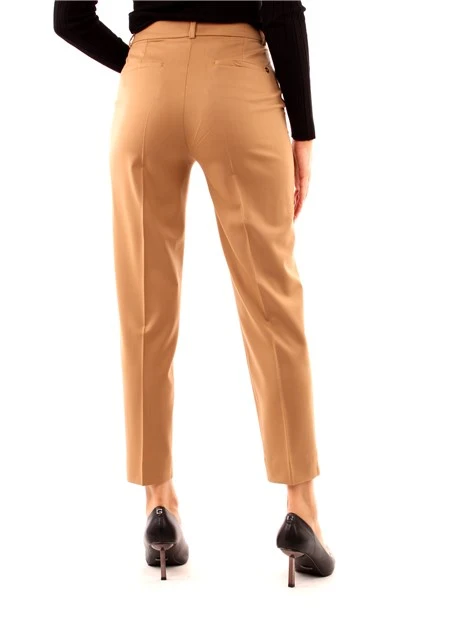 PANTALONI A SIGARETTA IN LANA DONNA BEIGE