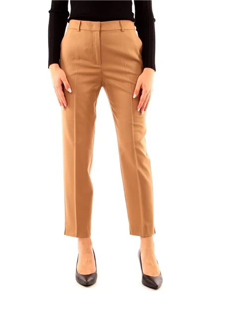 PANTALONI A SIGARETTA IN LANA DONNA BEIGE