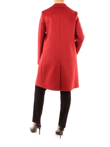 CAPPOTTO CORTO IN LANA MONOCOLORE DONNA ROSSO