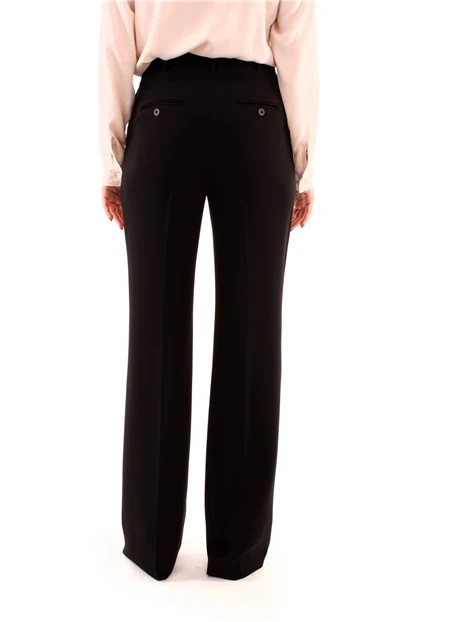 PANTALONI A ZAMPA CON TASCHE DONNA NERO