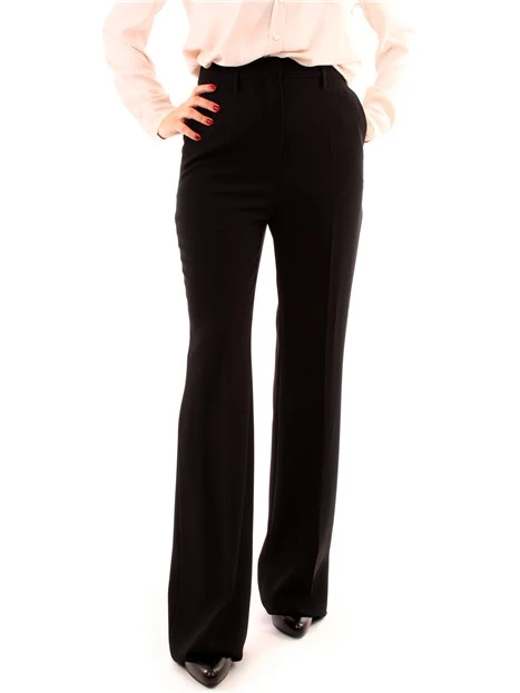 PANTALONI A ZAMPA CON TASCHE DONNA NERO