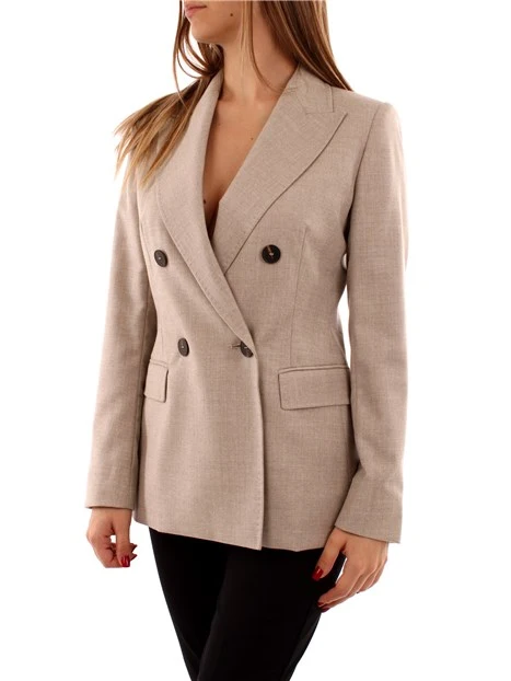 GIACCA BLAZER DOPPIOPETTO DONNA BEIGE