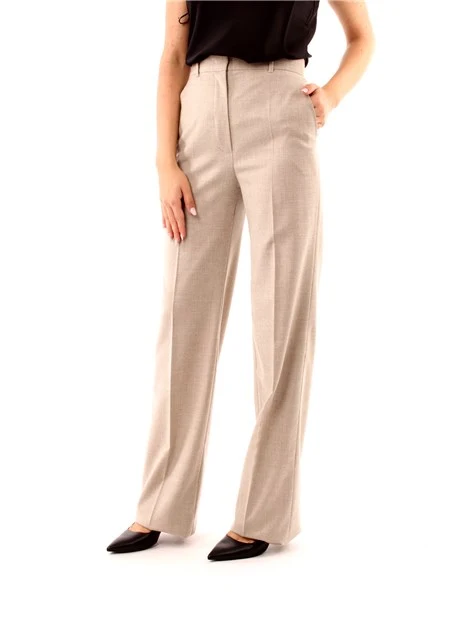 PANTALONI PALAZZO IN LANA DONNA GRIGIO