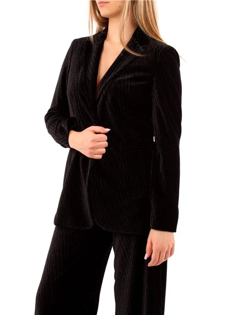 GIACCA BLAZER IN VELLUTO DONNA NERO