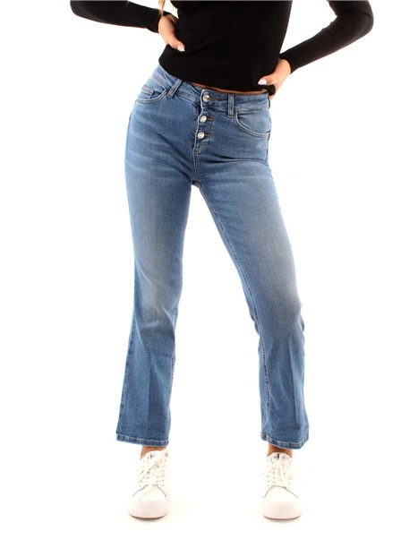 JEANS CROPPED FLARE DONNA BLU