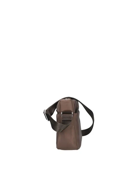 BORSA A TRACOLLA CON TRE TASCHE ESTERNE DONNA MARRONE