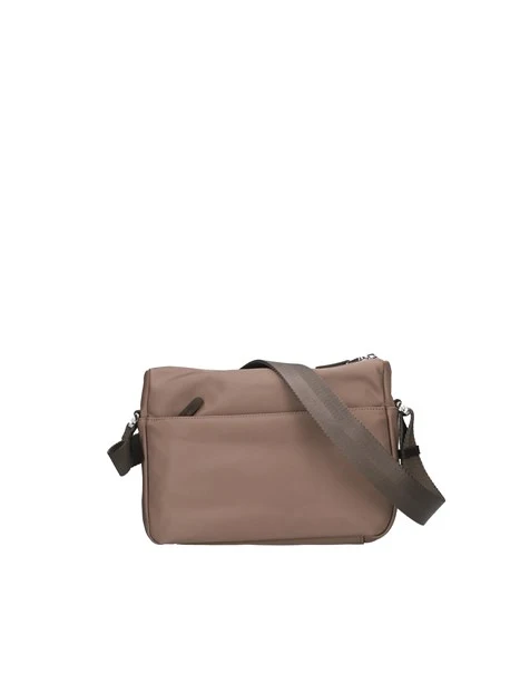 BORSA A TRACOLLA CON TRE TASCHE ESTERNE DONNA MARRONE