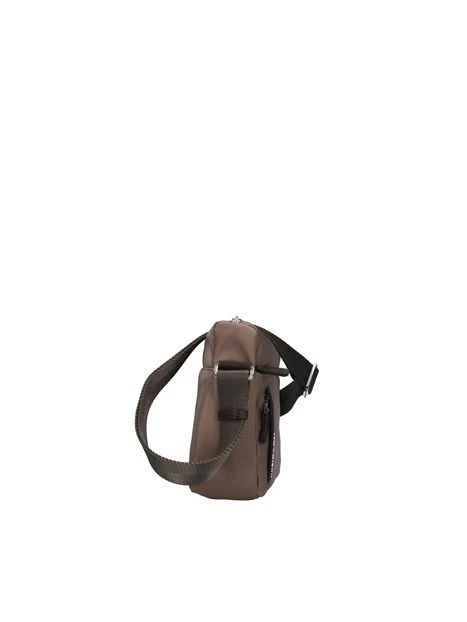 BORSA A TRACOLLA CON TRE TASCHE ESTERNE DONNA MARRONE