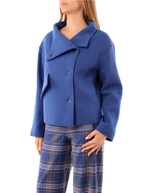 CAPPOTTO CORTO CABAN CON COLLO ALTO DONNA BLU