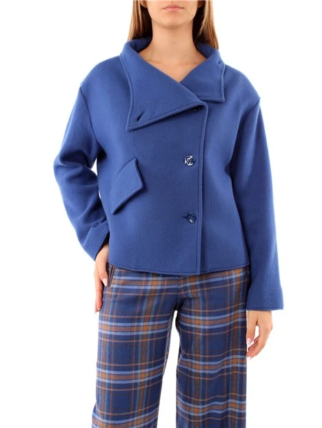 CAPPOTTO CORTO CABAN CON COLLO ALTO DONNA BLU