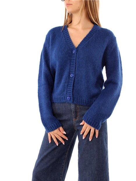 CARDIGAN IN MISTO ALPACA DONNA BLU