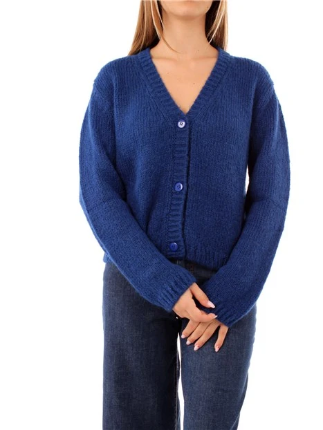 CARDIGAN IN MISTO ALPACA DONNA BLU