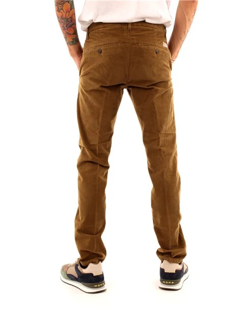 PANTALONI CHINO NEW ROLF IN VELLUTO UOMO MARRONE CHIARO